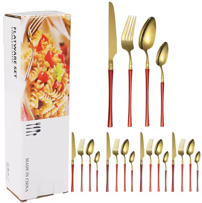20 Piece Stainless Steel Hotel Tableware Set