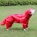 Reflective Rain Jacket with Cap for Dogs