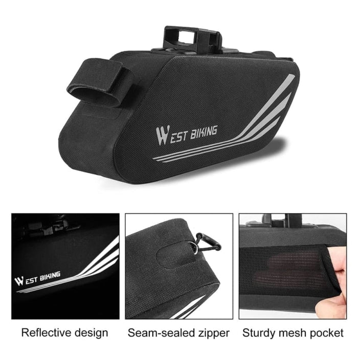 Reflective Stripes Design Waterproof Seatpost Pannie Bag