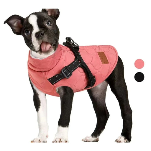 Reflective Turtleneck Dog Jacket With Harness