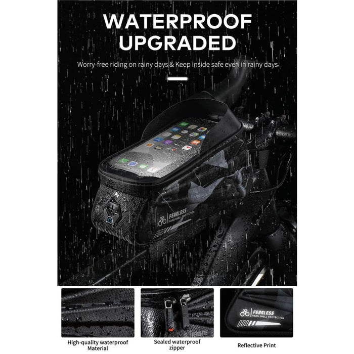 Reflective Waterproof Top Tube Bicycle Phone Bag