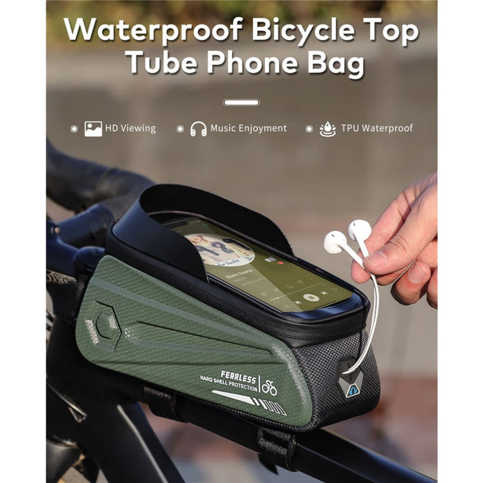 Reflective Waterproof Top Tube Bicycle Phone Bag