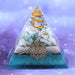 Reiki Amazonite Crystal Orgone Pyramid Healing Quartz