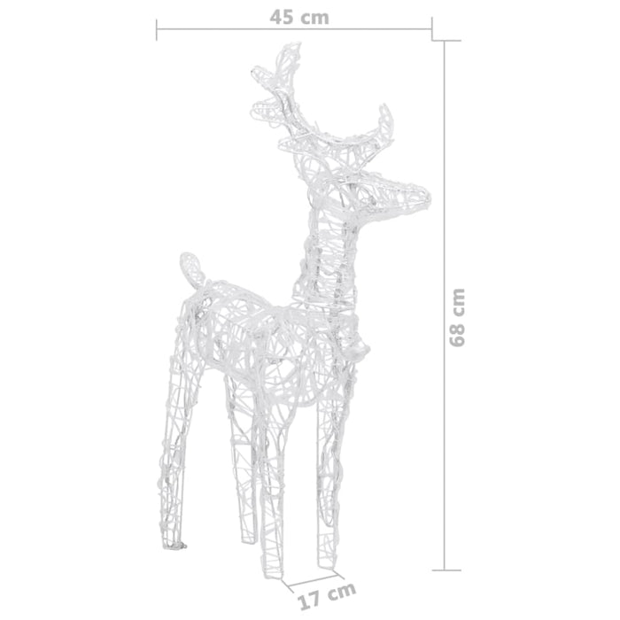 Reindeers & Sleigh Christmas Decoration 160 Leds 130 Cm