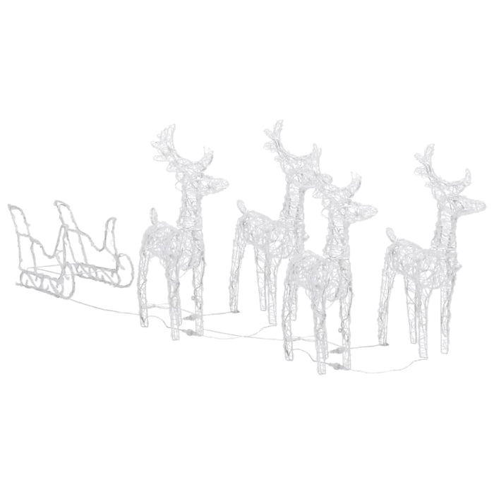 Reindeers & Sleigh Christmas Decoration 280x28x55 Cm