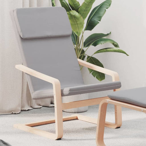 Relaxing Chair Light Grey Fabric Tpobpo