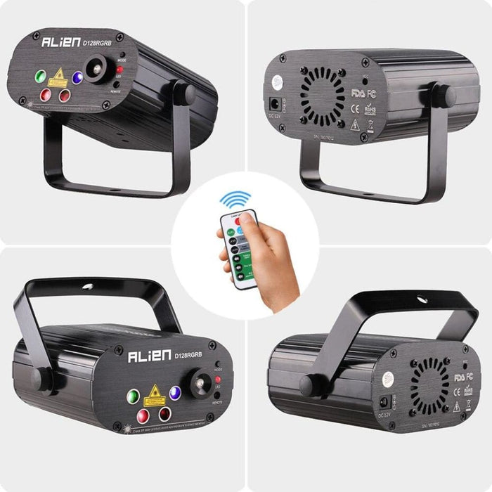 Remote 128 Patterns Rgb Dj Laser Projector Stage Lighting