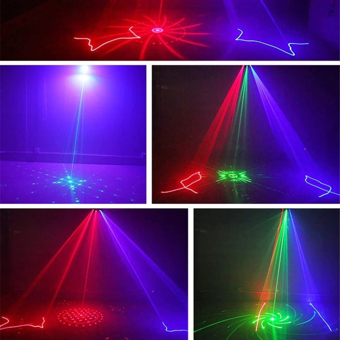 Remote 3in1 Dj Disco Rgb Laser Beam Patterns Light