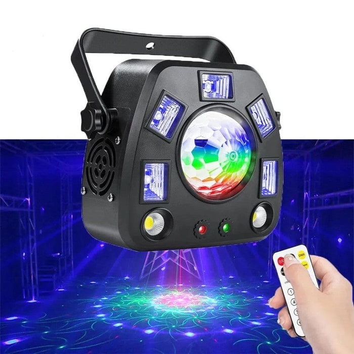 Remote Dmx Laser Projector Strobe Magic Ball Uv 4in1 Stage