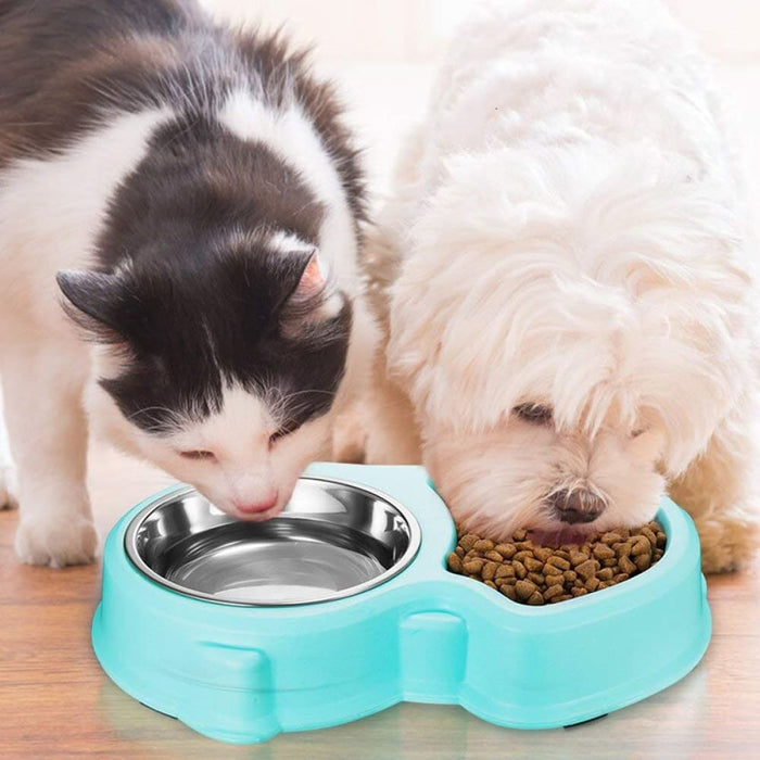 Removable Antislip Slow Water Food Feeder Dog Bowl