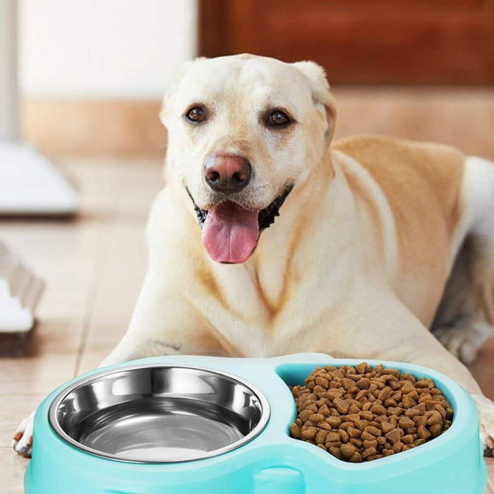 Removable Antislip Slow Water Food Feeder Dog Bowl