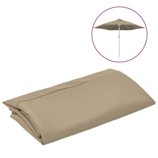 Replacement Fabric For Outdoor Parasol Taupe 300 Cm Totiki