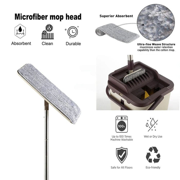 Replacement Microfiber Pads For Cleaning Mop And Bucket