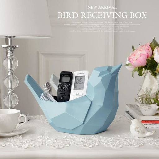 Resin Bird Statue Storage Box For Tabletop Home Decoration