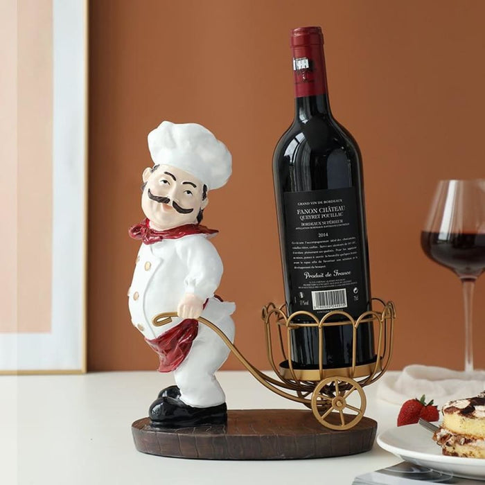 Resin Chef Wine Rack for Bar Home Decoration