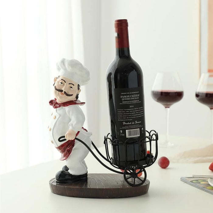 Resin Chef Wine Rack For Bar Home Decoration