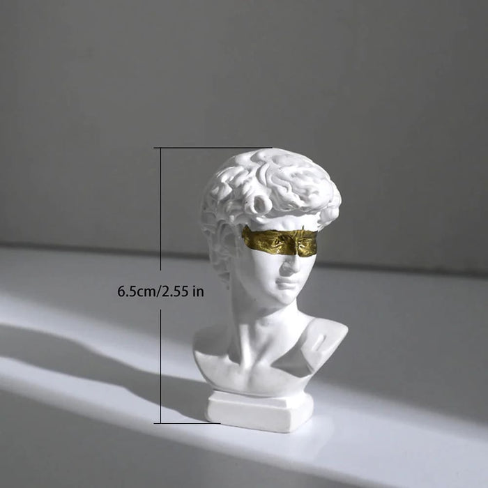 Resin David Head Statue For Home Or Office Decor