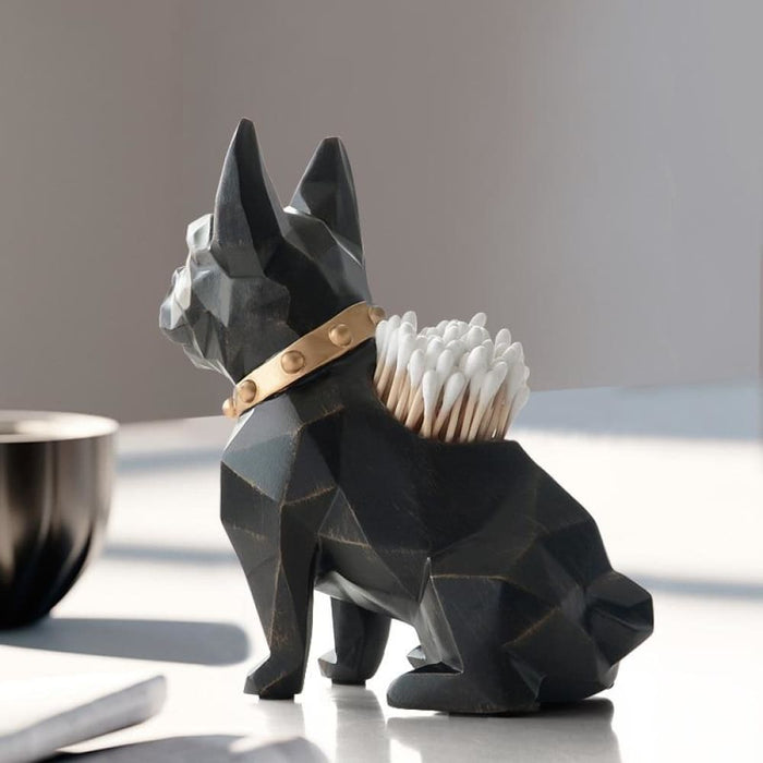 Dog Resin Figurine Pen Holder Desk Organizer Office