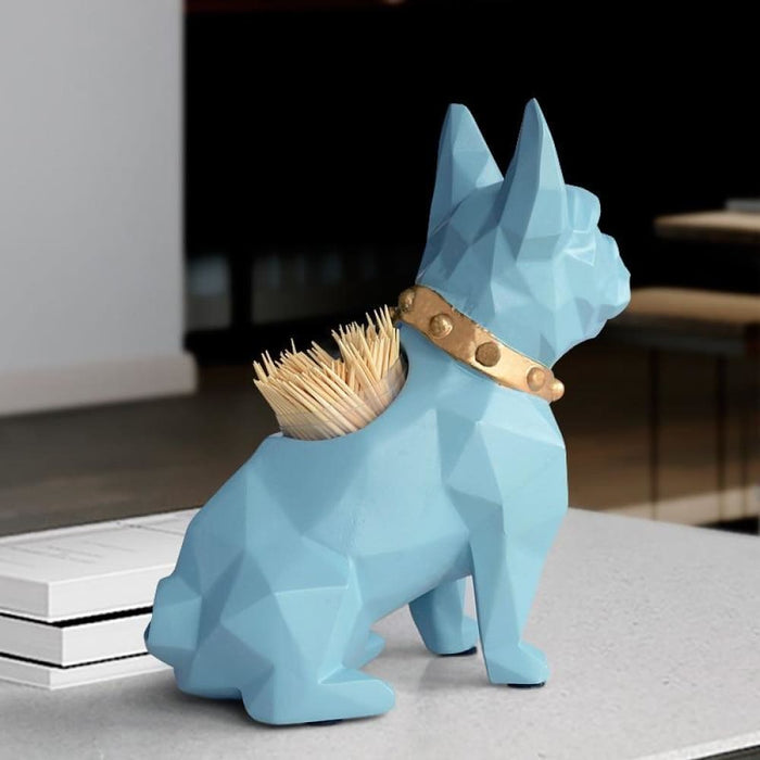 Dog Resin Figurine Pen Holder Desk Organizer Office