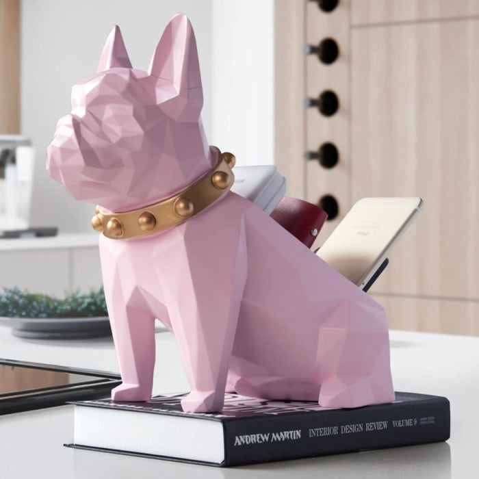 Resin Dog Statue Figurine Storage Box