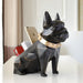 Resin Dog Statue Figurine Storage Box