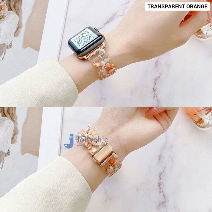 Resin Transparent Correa Strap For Apple Watch