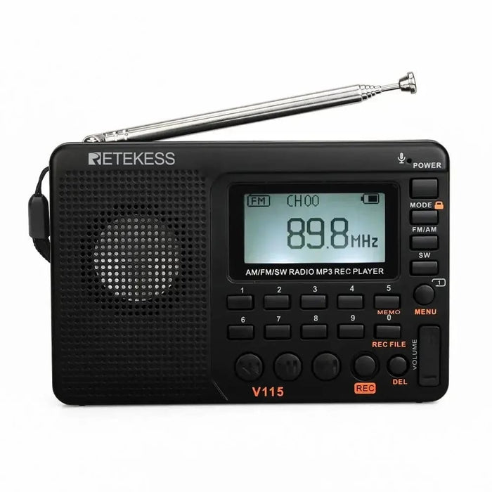 Retekess V115 Portable Radio With Usb Recorder