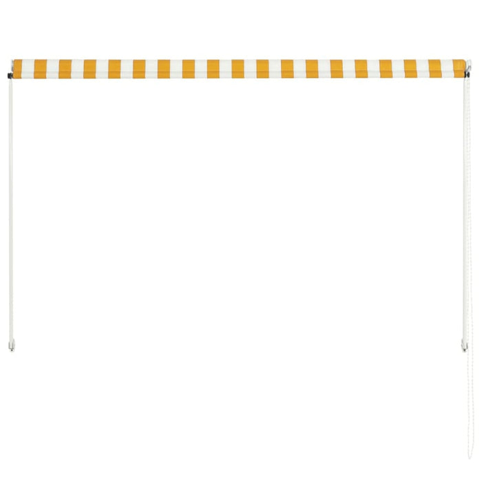 Retractable Awning 200x150 Cm Yellow And White Oatipt