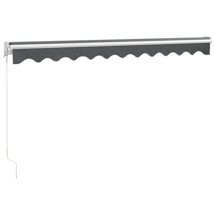 Retractable Awning Anthracite 3.5x2.5 m Fabric And Aluminium