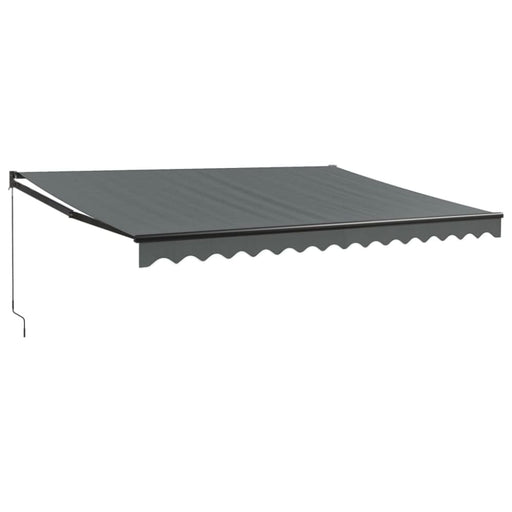 Retractable Awning Anthracite 4x3 m Fabric And Aluminium