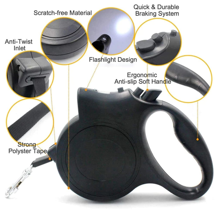 Retractable Dog Leash no Tangle Heavy Duty