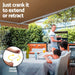 Retractable Folding Arm Awning Manual Sunshade 2.5mx2m Beige