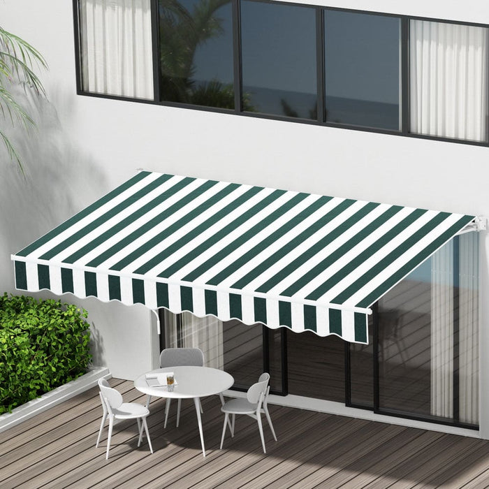 Retractable Folding Arm Awning Manual Sunshade 3mx2.5m