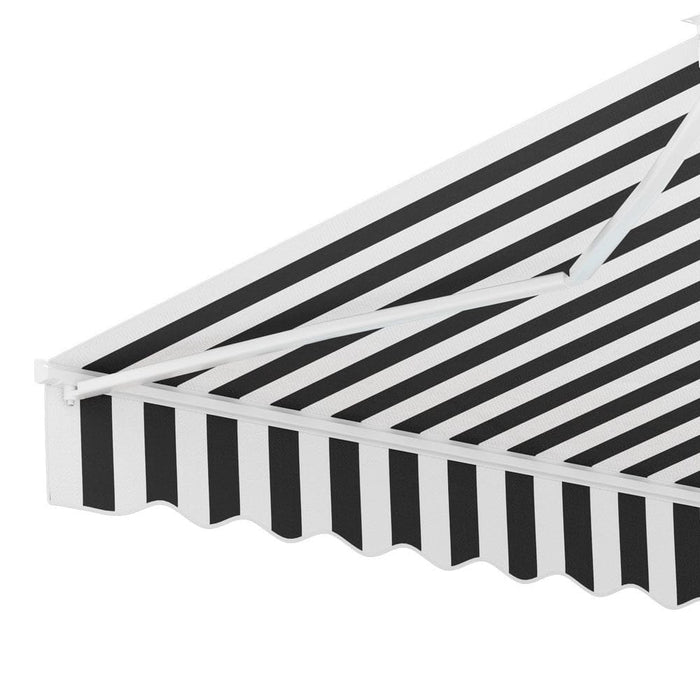 Retractable Folding Arm Awning Manual Sunshade 4mx3m Grey