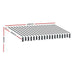 Retractable Folding Arm Awning Manual Sunshade 4mx3m Grey