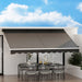 Retractable Folding Arm Awning Outdoor Sunshade 4mx2.5m Grey