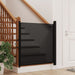 Retractable Pet Gate Black 102.5x125 Cm Abbaotx