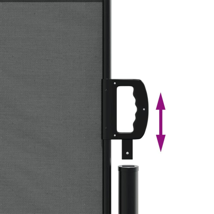 Retractable Side Awning Anthracite 120x500 Cm Abbaaot