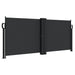 Retractable Side Awning Black 100x1000 Cm Abbalna
