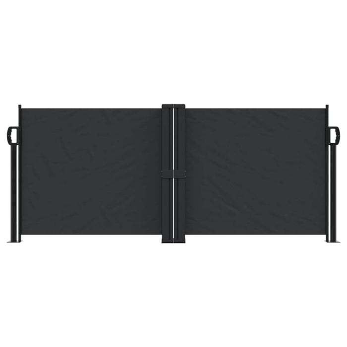 Retractable Side Awning Black 100x1000 Cm Abbalna