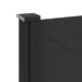 Retractable Side Awning Black 100x500 Cm Abbatna