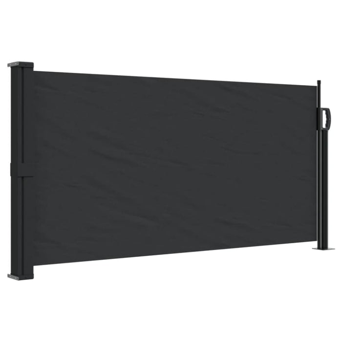Retractable Side Awning Black 100x500 Cm Abbatna
