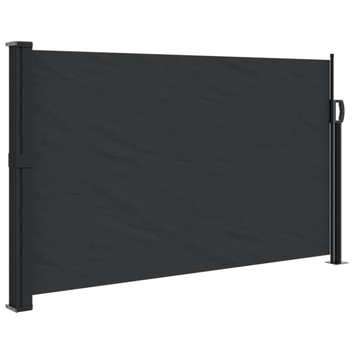Retractable Side Awning Black 120x500 Cm Abbatkk