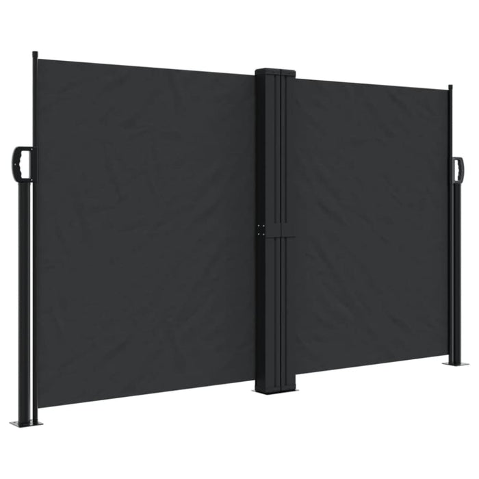 Retractable Side Awning Black 140x1000 Cm Abbaioa