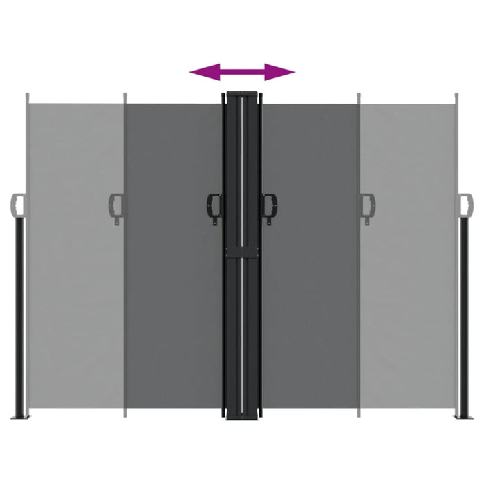 Retractable Side Awning Black 180x1000 Cm Abbaiaa