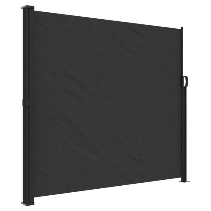 Retractable Side Awning Black 180x500 Cm Abbaaaa