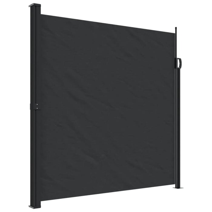 Retractable Side Awning Black 200x500 Cm Abbaapk