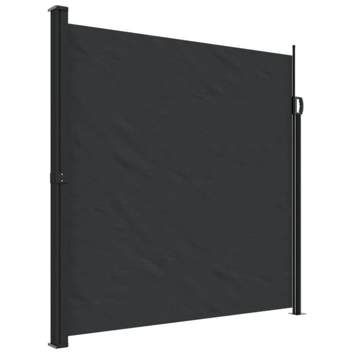 Retractable Side Awning Black 200x600 Cm Abbapak