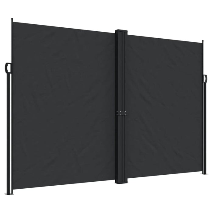 Retractable Side Awning Black 220x1000 Cm Abbaiia