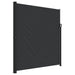 Retractable Side Awning Black 220x500 Cm Abbaaia